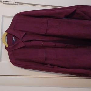 Men long sleeves shirt  Faux Suede